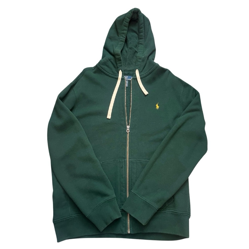 POLO by Ralph Lauren Men’s Forest Green Zip Hoodie - size XL
